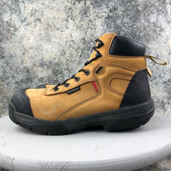 Gravity Defyer Men's Size 11.5 Madik Brown Genuine Leather Lace-Up Work Boots - Picture 8 of 16